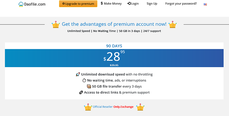 90 Days Premium Daofile Premium Key